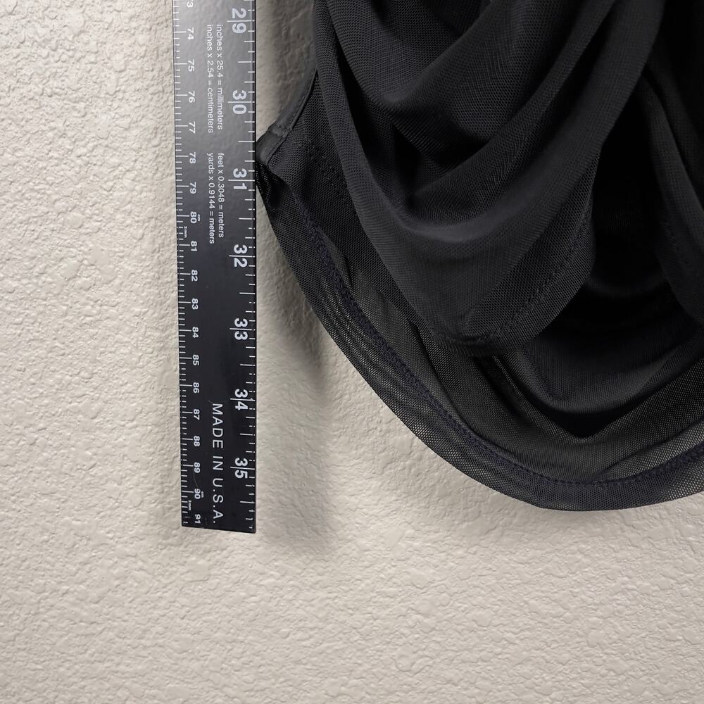 Oh Polly Sheer Perfection Mesh Corset Underwired Mini Dress Black 4 Ruched NWT - Picture 15 of 16